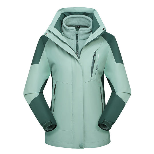 Damen vielseitige Outdoorjacke mit abnehmbarer Fleece‑Innenjacke und winddichter Softshell‑Hülle Shop Nory