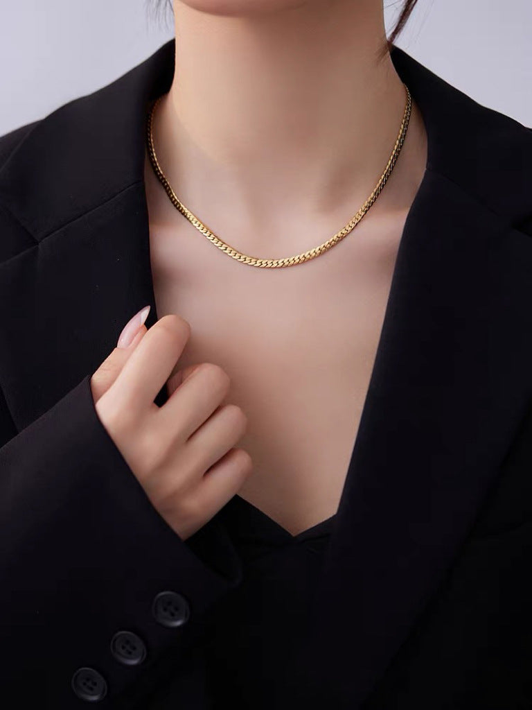Damen Klassische Geflochtene Kettenhalskette Shop Nory