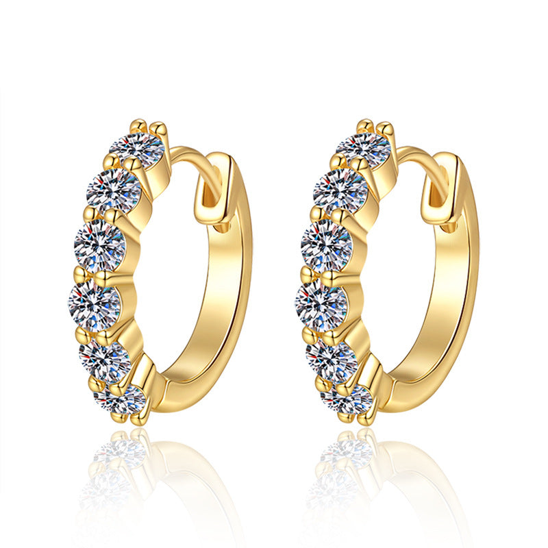 Damen Ohrringe mit Glitzersteinbesatz Shop Nory