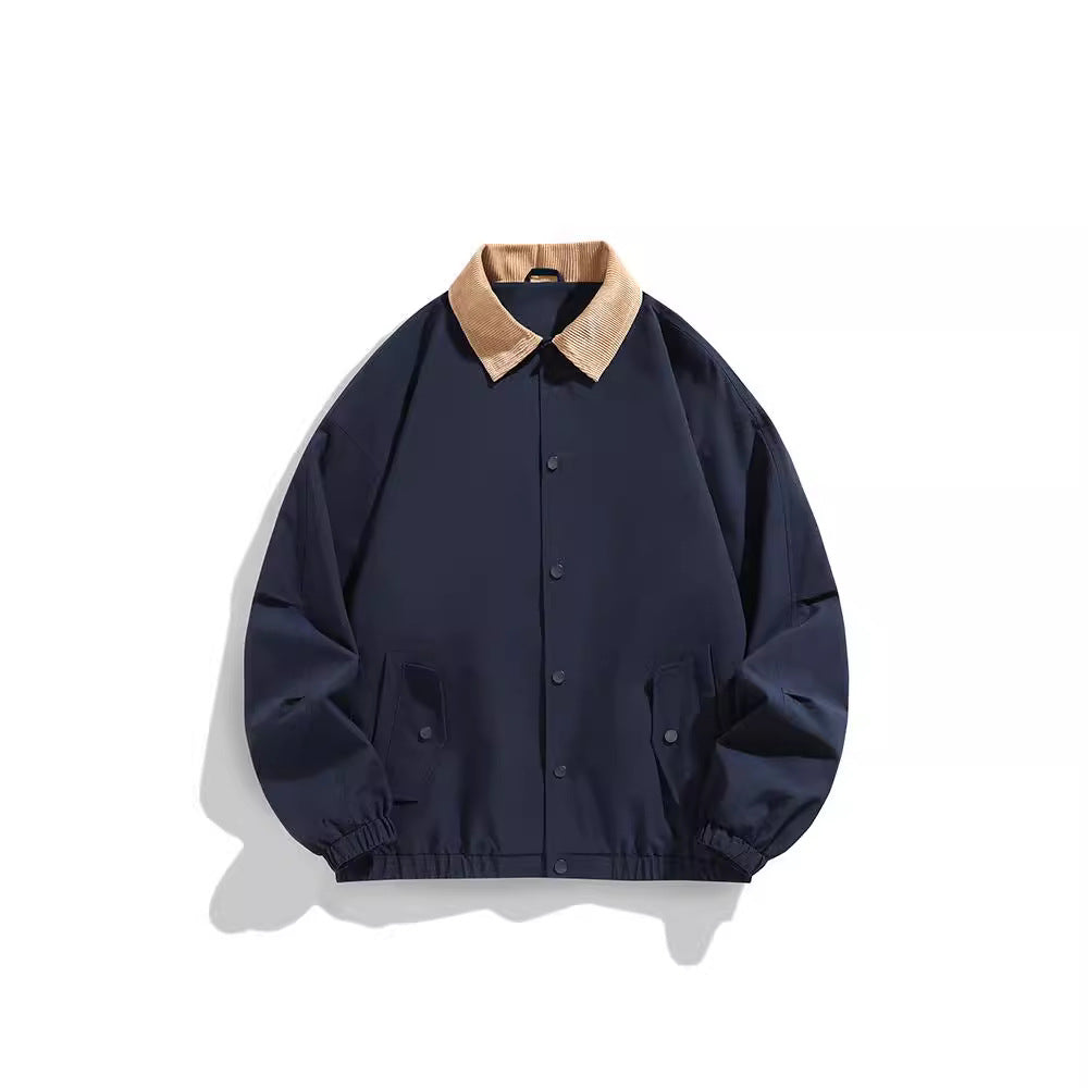 Herren Oversized Blouson mit Cordkragen, Druckknopfverschluss und Pattentaschen Shop Nory