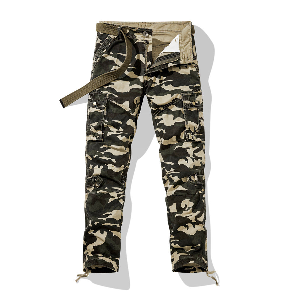 Herren Cargohose im Utility-Stil mit verstärkten Knien, Mehrfachtaschen und Kordelbund Shop Nory