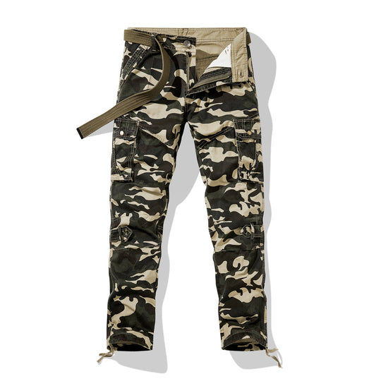 Herren Cargohose im Utility-Stil mit verstärkten Knien, Mehrfachtaschen und Kordelbund Shop Nory