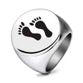 Damen Ring mit Fußabdruck-Design Shop Nory