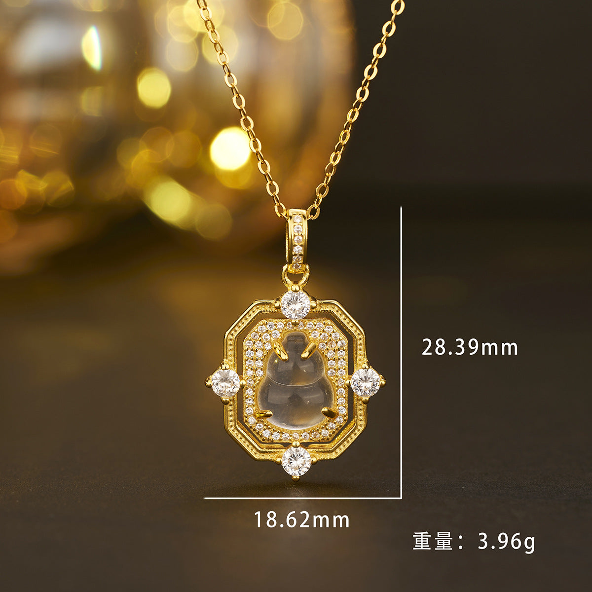 Damen elegante Halskette mit exquisitem Anhänger und funkelnden Zirkonia Shop Nory