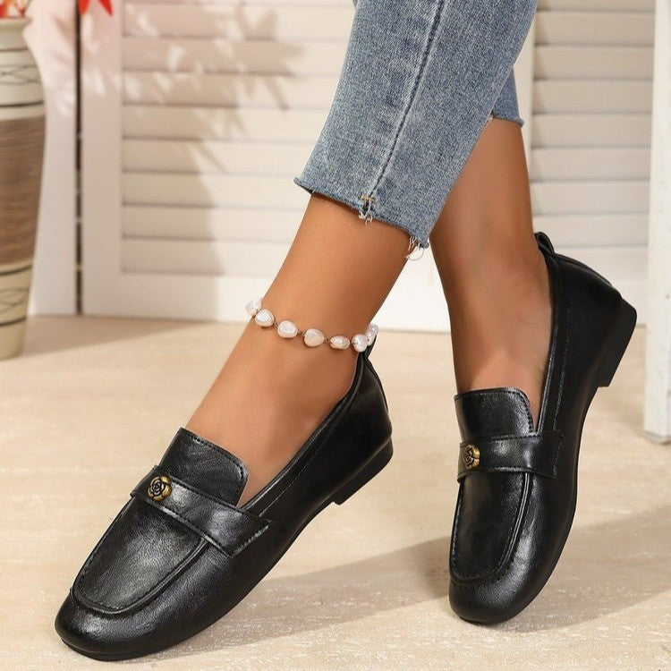 Damen Mokassins mit elegantem Goldakzent und weichem Fußbett