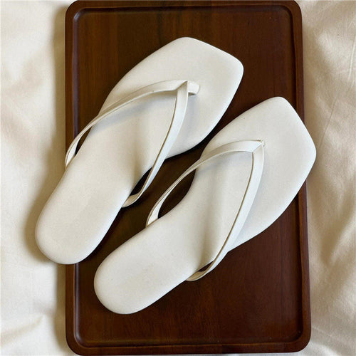 Damen Zehentrenner-Sandalen mit geschwungenem Fußbett und eleganter Riemenkonstruktion