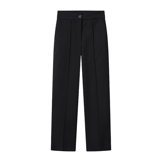 Damen Elegante weite Bundfaltenhose mit geradem Bein und Bügelfalte Shop Nory