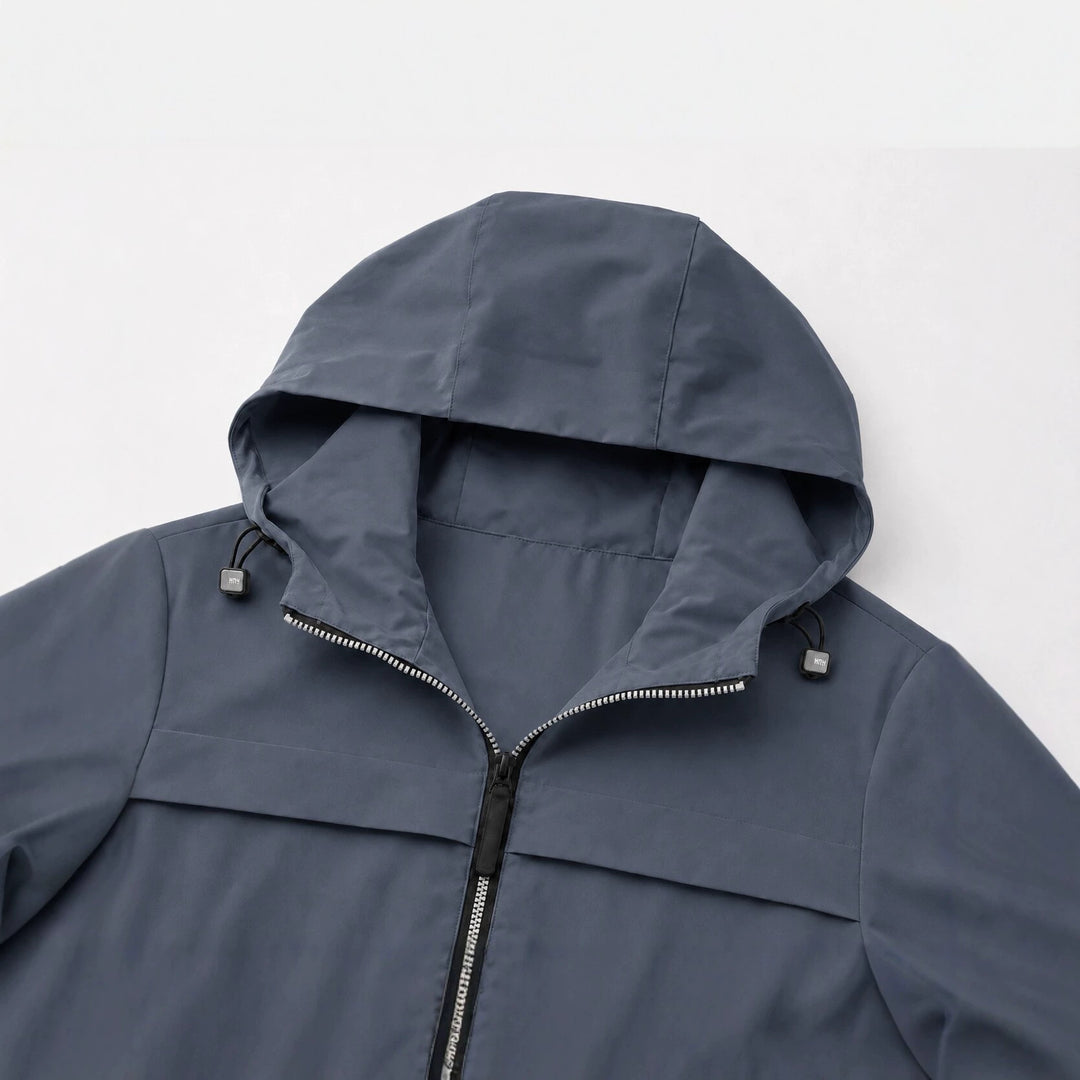 Herren Leichte wasserabweisende Kapuzen‑Softshelljacke mit Reißverschlusstaschen Shop Nory