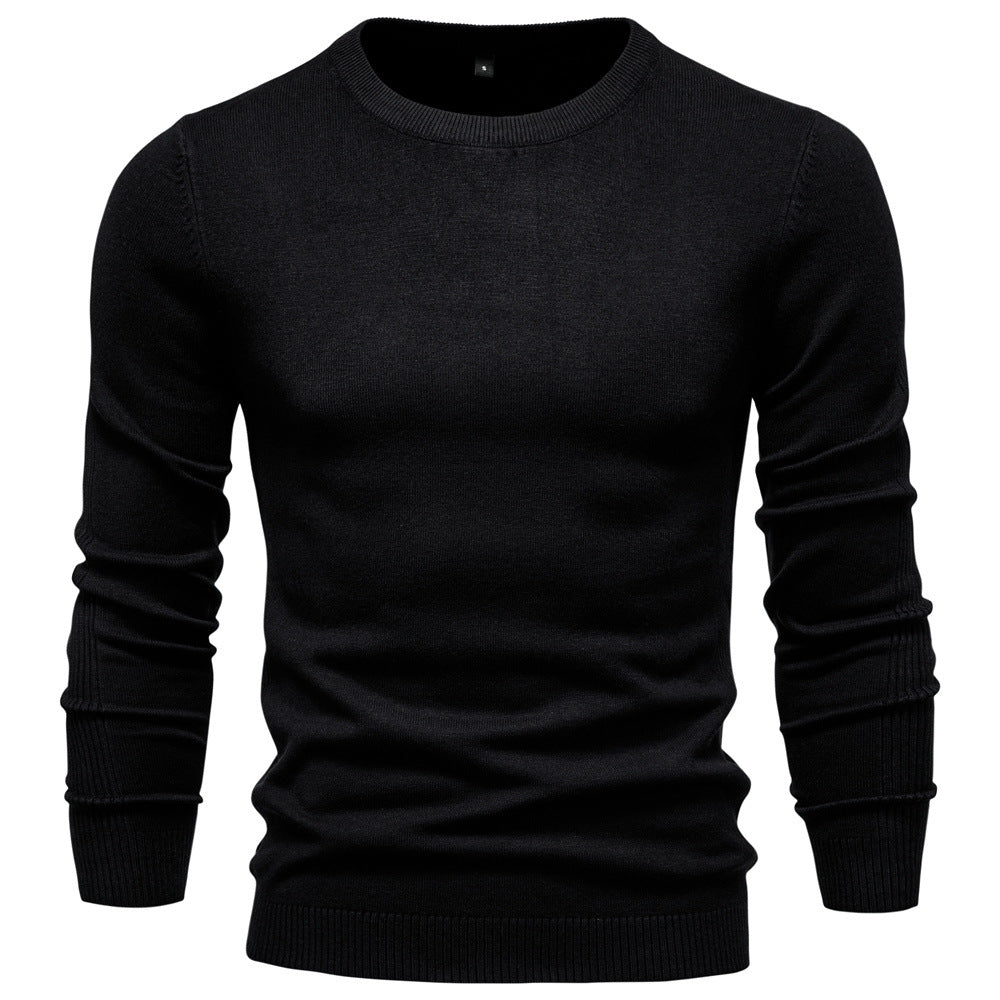 Herren Rundhals Pullover aus hochwertiger Baumwolle