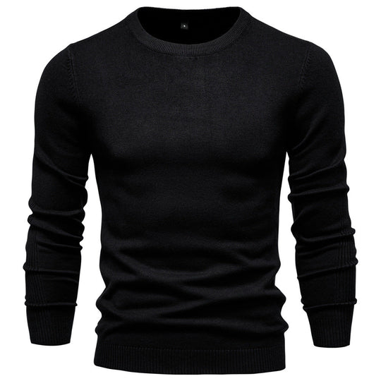 Herren Rundhals Pullover aus hochwertiger Baumwolle