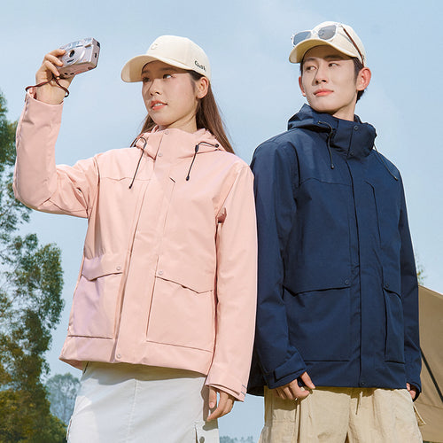 Herren Technische wasserdichte Parka-Jacke mit verstellbarer Kapuze und multifunktionalen Taschen Shop Nory