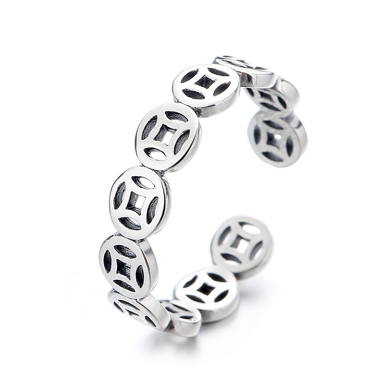 Damen Ring im modernen, geschwungenen Design mit filigranen Details Shop Nory