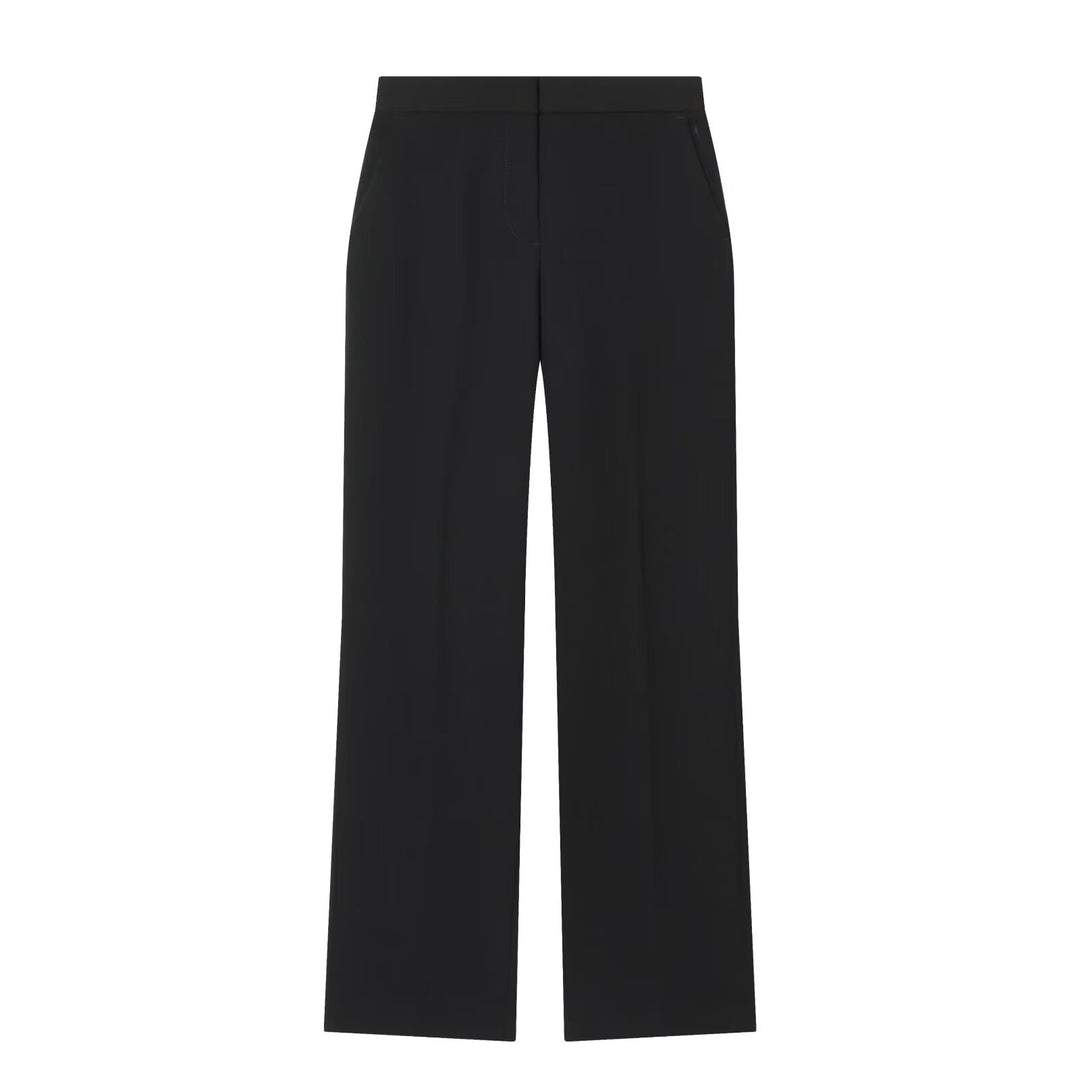 Damen Weite High‑Waist-Hose mit elastischem Bund, Bügelfalte und Seitentaschen Shop Nory