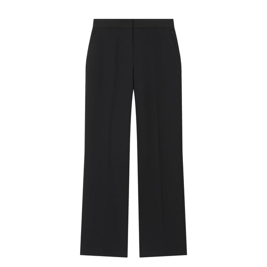 Damen Weite High‑Waist-Hose mit elastischem Bund, Bügelfalte und Seitentaschen Shop Nory