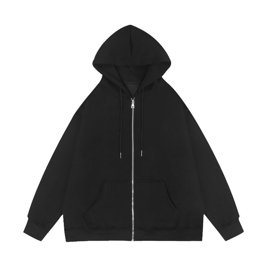Unisex nan lässige Kapuzenjacke mit robustem Metall-Reißverschluss doppellagiger Kapuze und tiefen Känguru-Eingrifftaschen Shop Nory