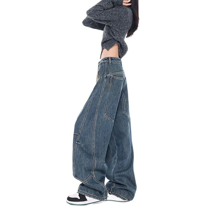 Damen Weite Denim-Hosen