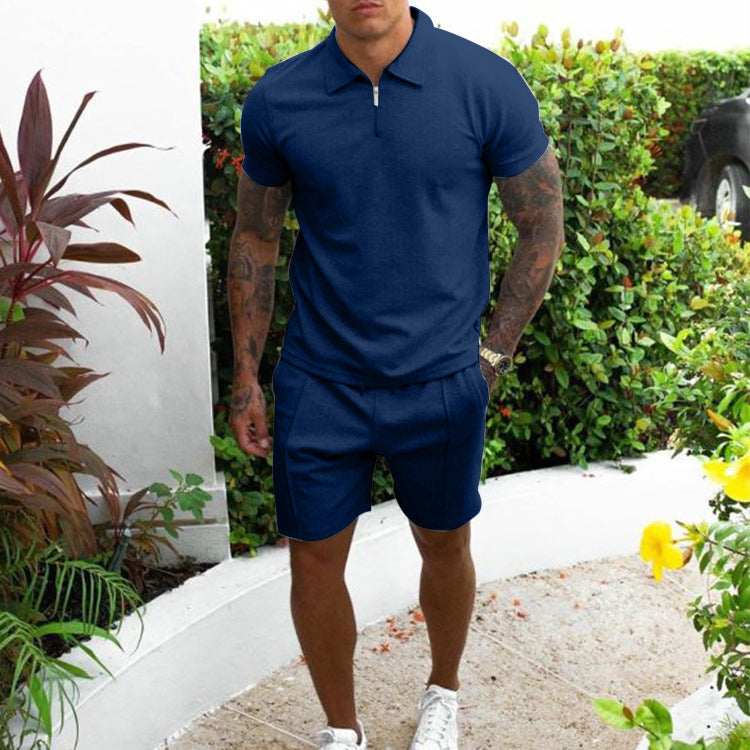 Herren Poloshirt und Shorts Set