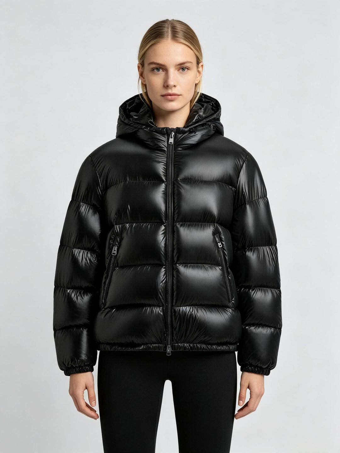 Damen Stylische Daunenjacke mit Kapuze