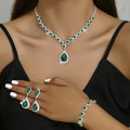 Shopnory | Galvanisiertes Strass-Schmuckset