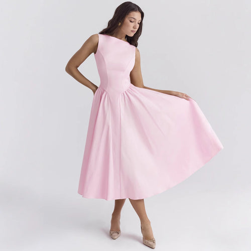 Damen A-Linie Cocktailkleid mit elegantem Taillenkürzel und femininem Schnitt