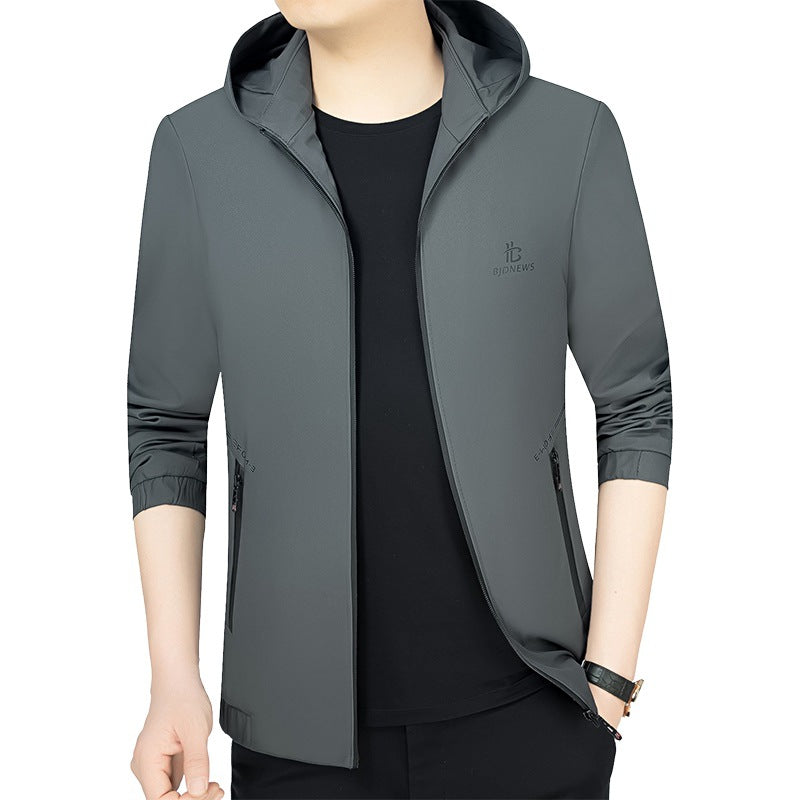 Herren Kapuzen-Softshelljacke mit wind- und wasserabweisender Membran und Reißverschlusstaschen Shop Nory