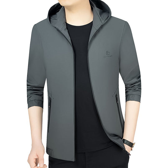 Herren Kapuzen-Softshelljacke mit wind- und wasserabweisender Membran und Reißverschlusstaschen Shop Nory