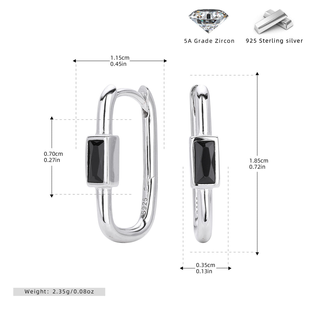 Damen Ohrstecker mit luxuriösem 5A Zirkon aus 925 Sterling Silber Shop Nory