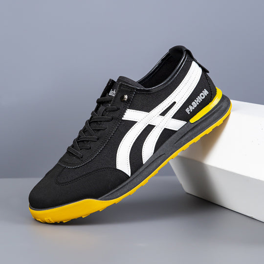 Herren Retro-leichte Low-Top Sneaker mit Canvas-Obermaterial und Wildleder-Overlays Shop Nory