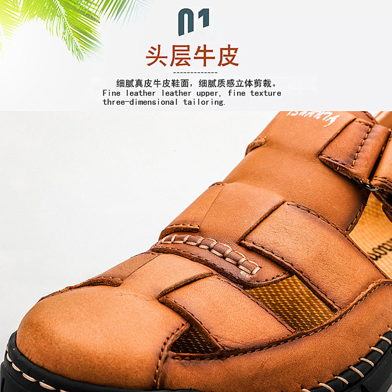 Herren Sandalen mit atmungsaktivem Leder