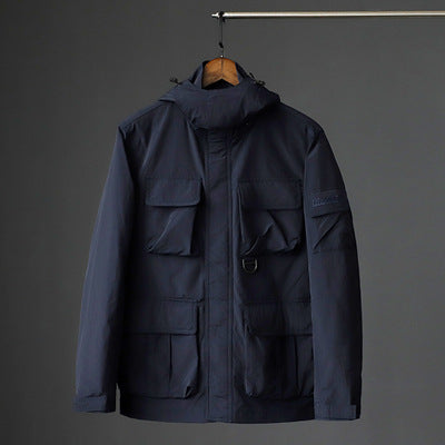 Herren urbane Feldjacke mit Mehrfach‑Taschen, windabweisender Oberfläche und verdeckter Kapuze Shop Nory