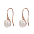 Damen elegante Ohrringe mit geschwungenem Design und echten Süßwasserperlen Shop Nory