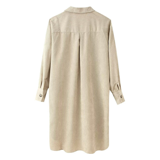 Damen Longshirt-Tunika aus feinem Rippjersey mit Hemdkragen und durchgehender Knopfleiste Shop Nory