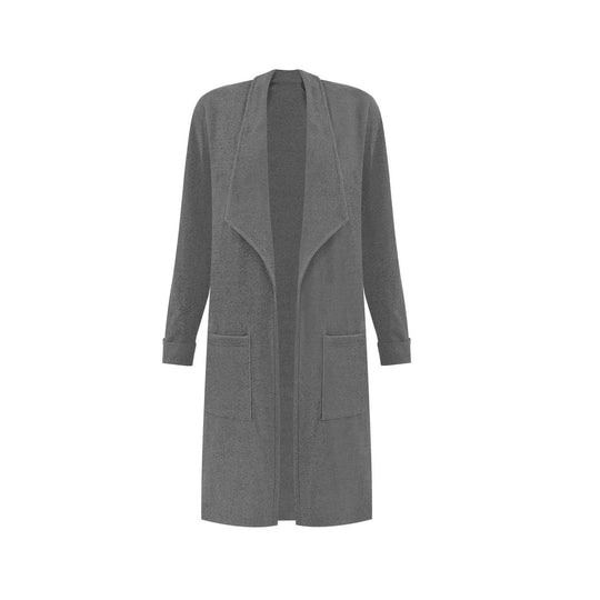 Damen Longline Blazer mit Schalkragen, offenem Schnitt und aufgesetzten Taschen Shop Nory