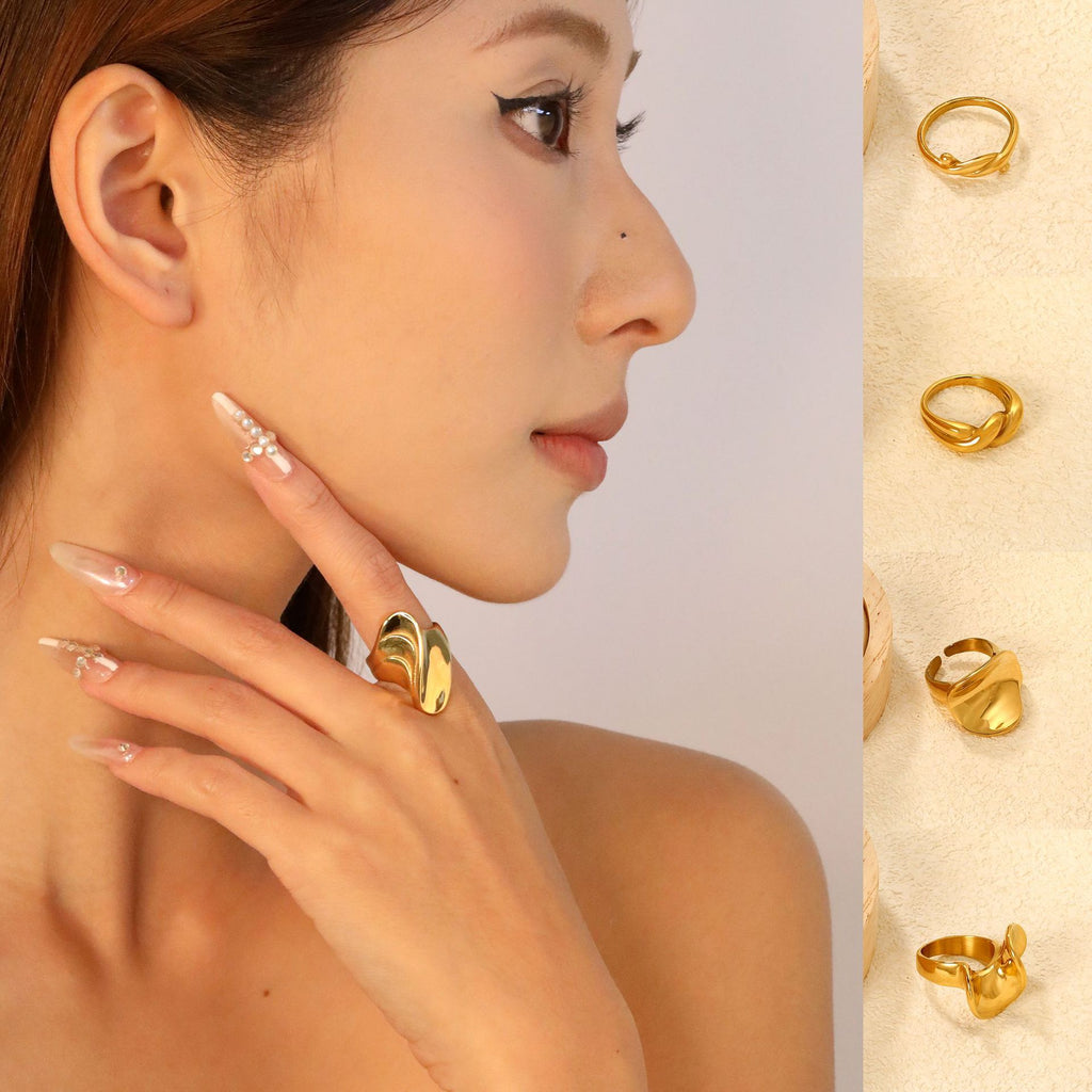 Damen Kunstvoll gestalteter Ring mit modernem Design Shop Nory