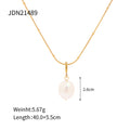 Damen Halskette mit eleganten Perlenanhänger und hochwertiger Edelstahlverarbeitung Shop Nory
