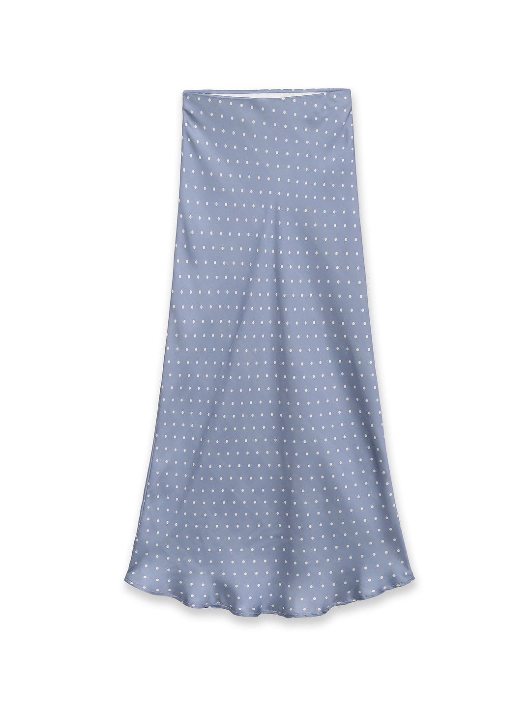 Damen Midi-Rock aus Satin im A-Linien-Schnitt mit hoher Taille und Polka-Dot-Print Shop Nory