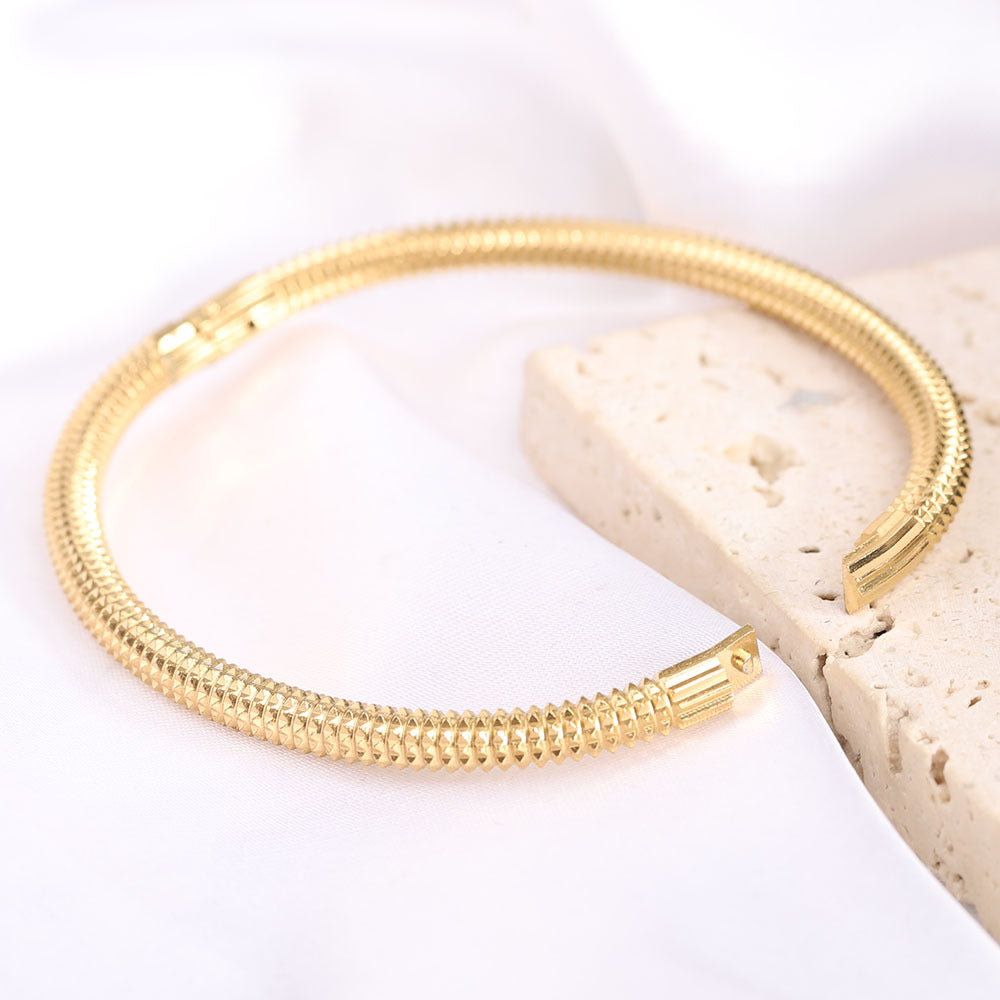 Damen Elastisches Armreif aus hochwertigem Edelstahl Shop Nory