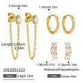 Damen Ohrhänger mit funkelnden Zirkonia und elegantem Kettenanhänger Shop Nory