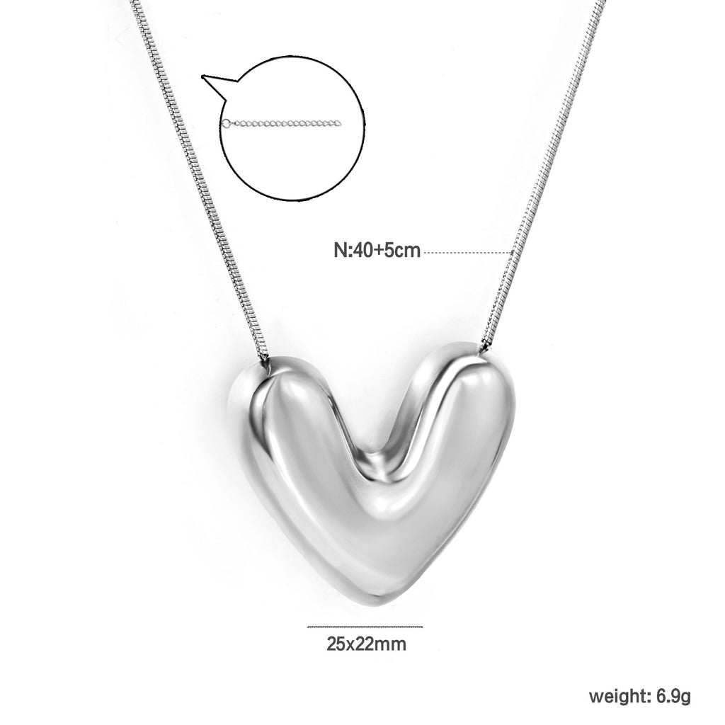 Damen Halskette mit hochwertigem Herzen-Anhänger und elegantem Kettendesign Shop Nory
