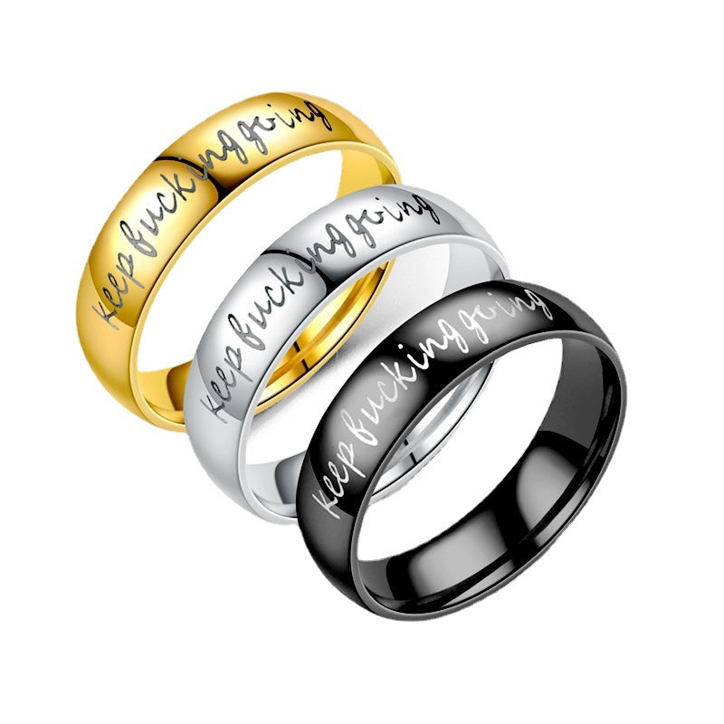 Damen Ring mit eingraviertem Motiv für Lebensfreude Shop Nory