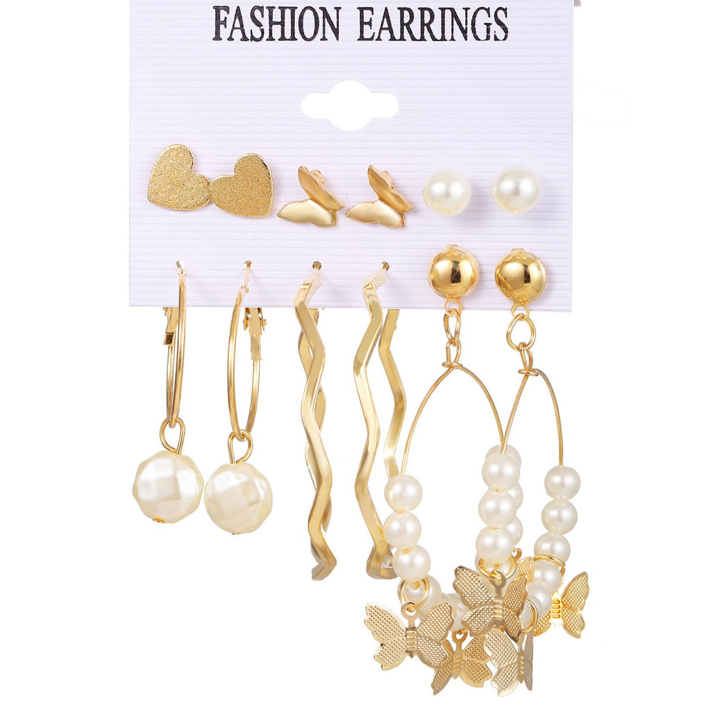 Damen Ohrstecker Set mit vielseitigen Designs und funkelnden Elementen Shop Nory
