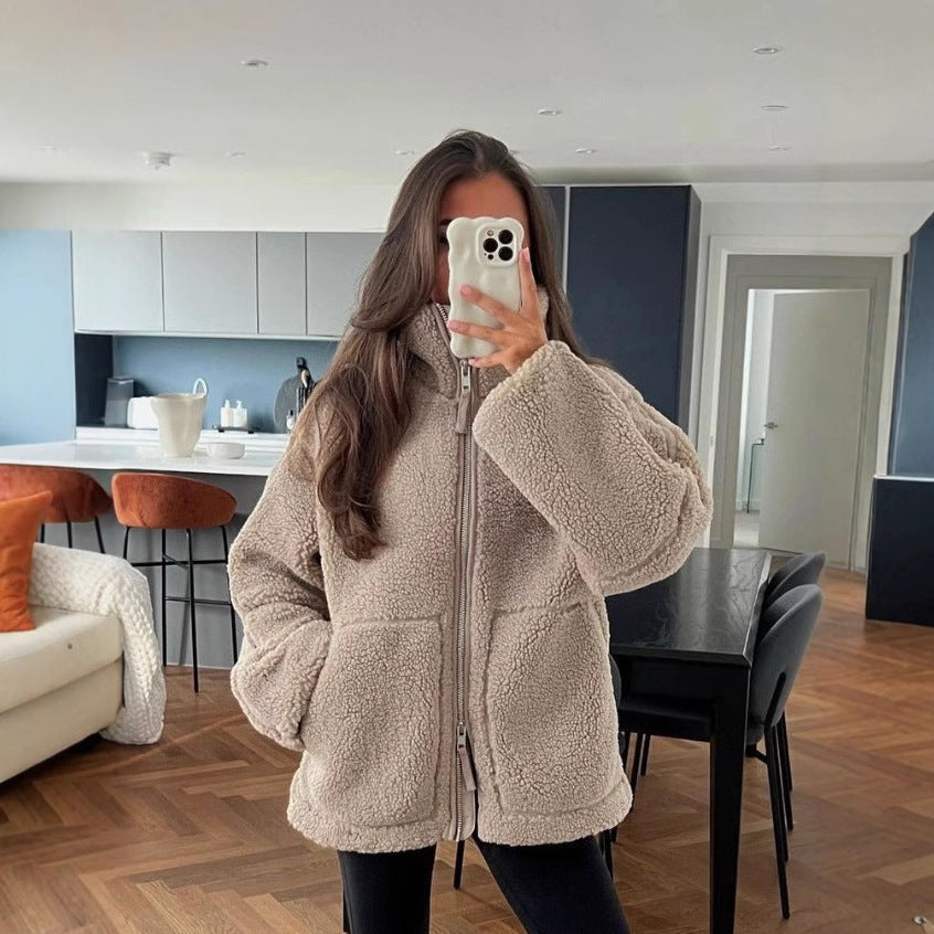 ShopNory | Damen Oversized Fleecejacke – Weich, Warm & Lässig