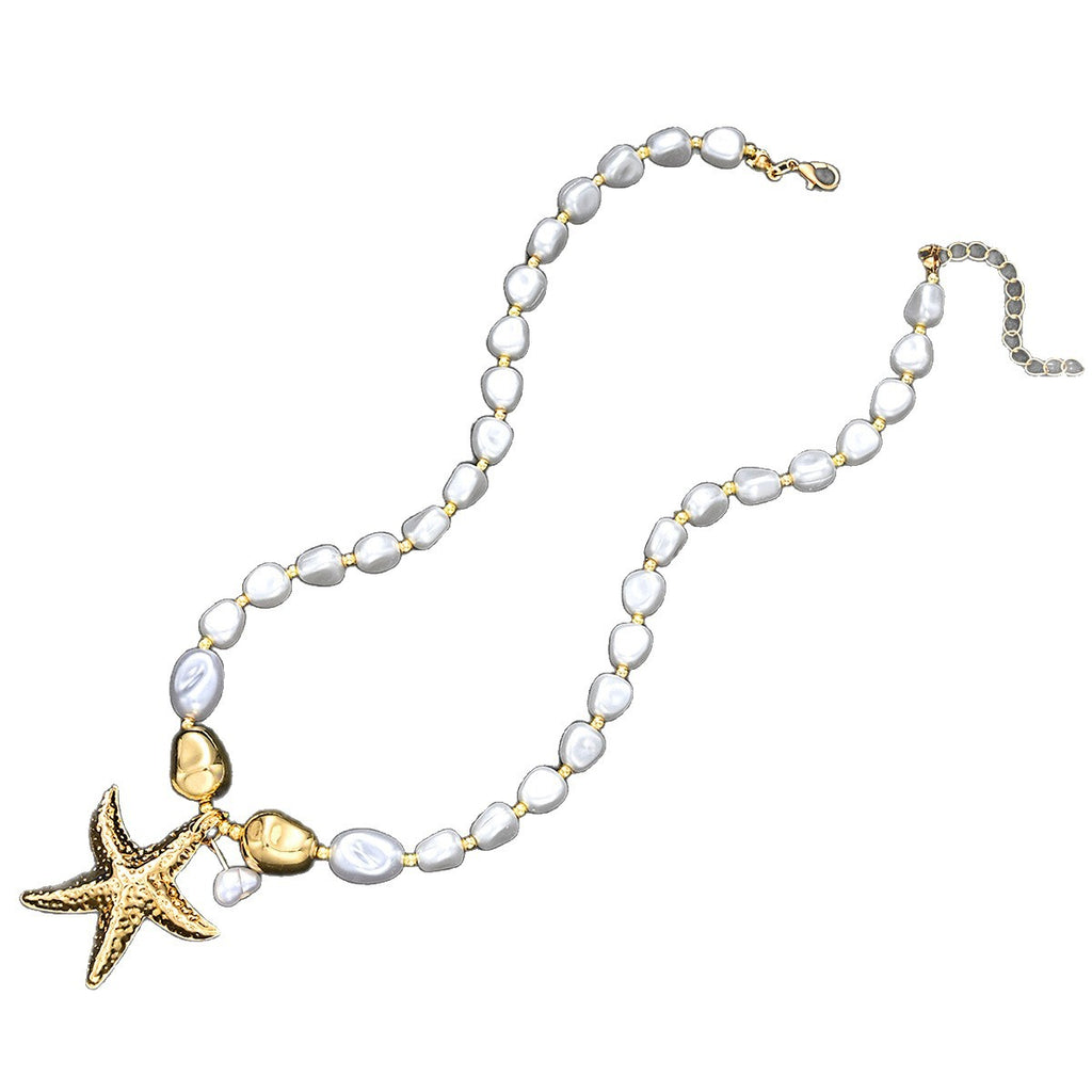 Damen Halskette mit eleganten Perlen und maritimen Anhängern Shop Nory