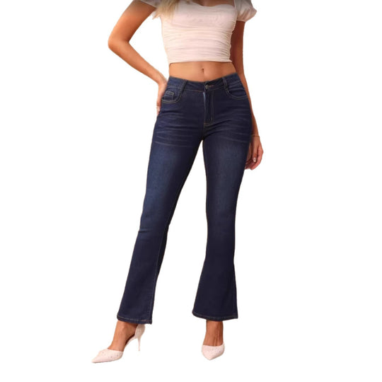 Damen hochtaillierte Bootcut-Jeans mit sculptendem Hüftbund Shop Nory