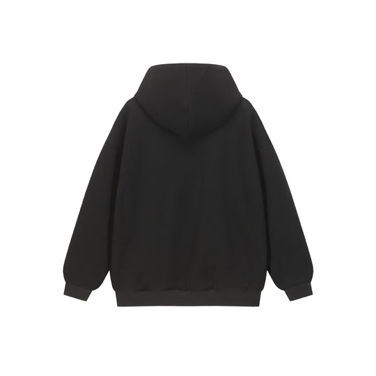 Unisex Oversize Kapuzenjacke mit Zweiwege-Reißverschluss und kariert gefütterter Kapuze Shop Nory