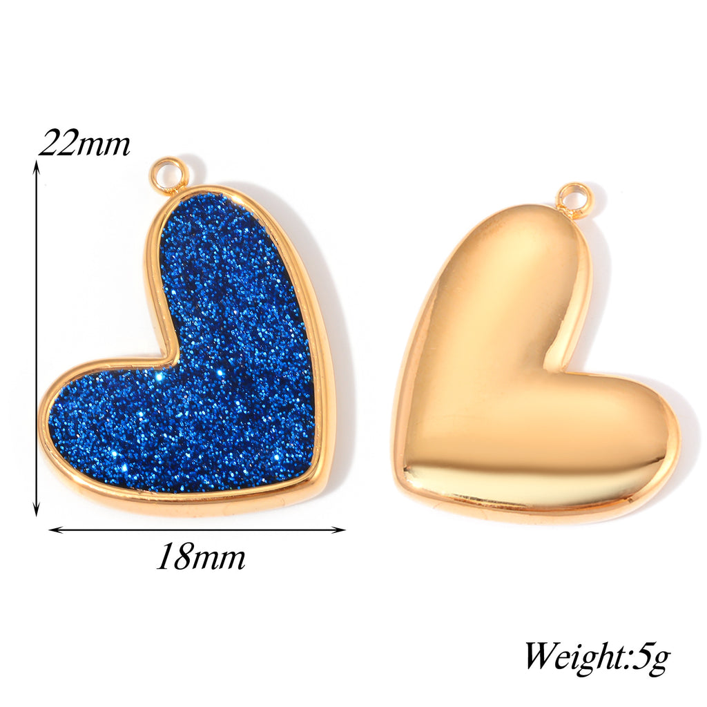 Damen Schmuckanhänger in Herzform mit glitzerndem Effekt Shop Nory