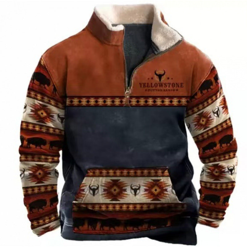 Herren Modischer Hoodie mit Kapuze und maritimem Druck Shop Nory