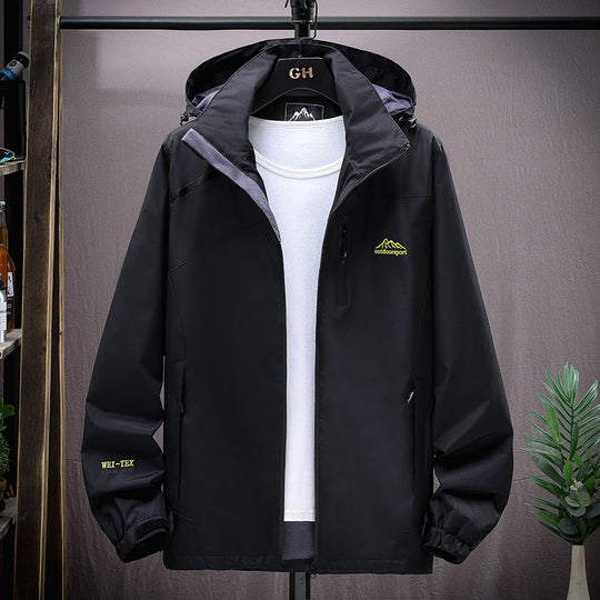 Damen Leichte Wasserabweisende Outdoorjacke mit Kapuze, Brustreißverschluss und verstellbaren Bündchen Shop Nory