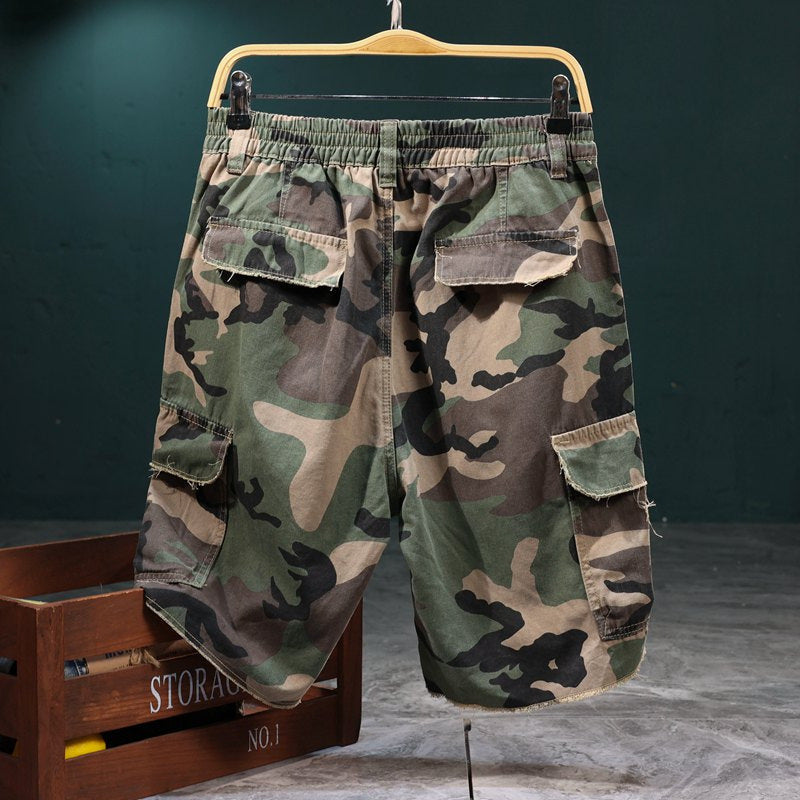Herren Cargoshorts mit angesagtem Camouflage-Muster und robusten Taschen
