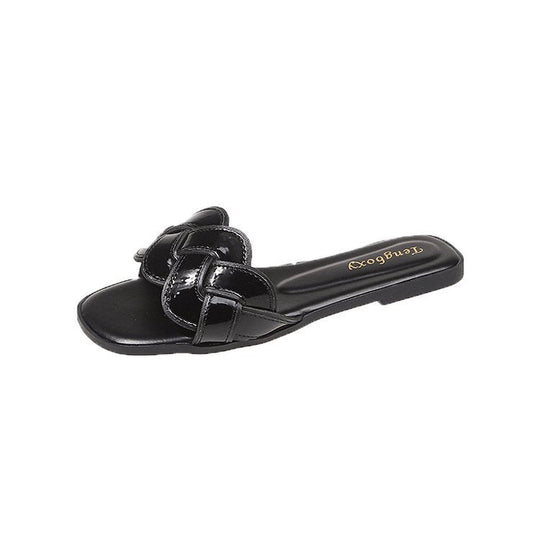 Damen trendige Riemensandalen mit geflochtenem Design und komfortablem Fußbett